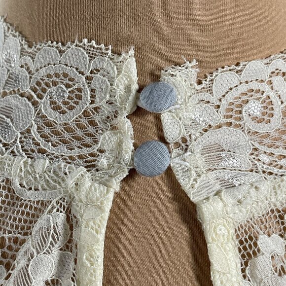 Altar'd State Slip Dress Crinkle Grey Cream S Small Sleeveless - Picture 5 of 9